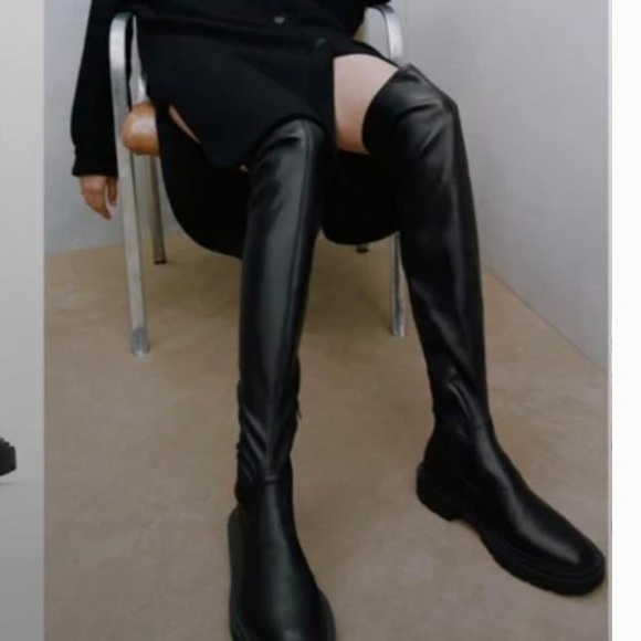 Flat over the knee boot faux leather - Picture 4 of 5